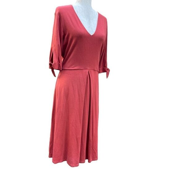 Blue Canoe Organic Cotton Dress Tie Sleeves Comfy Size Large Made in the USA - Picture 10 of 10